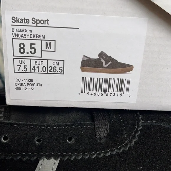 Vans Skate Sport Black/Gum MENS